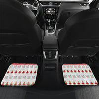 Hawaiian Mele Kalikimaka Car Mats Funny Pineapple Surfing with Map Christmas Stripe Elements LT03 Set 2pcs - Back Multicolor - Polynesian Pride