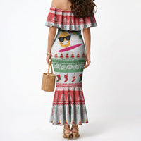Hawaiian Mele Kalikimaka Mermaid Dress Funny Pineapple Surfing with Map Christmas Stripe Elements LT03 - Polynesian Pride
