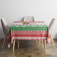 Hawaiian Mele Kalikimaka Tablecloth Funny Pineapple Surfing with Map Christmas Stripe Elements LT03 - Polynesian Pride