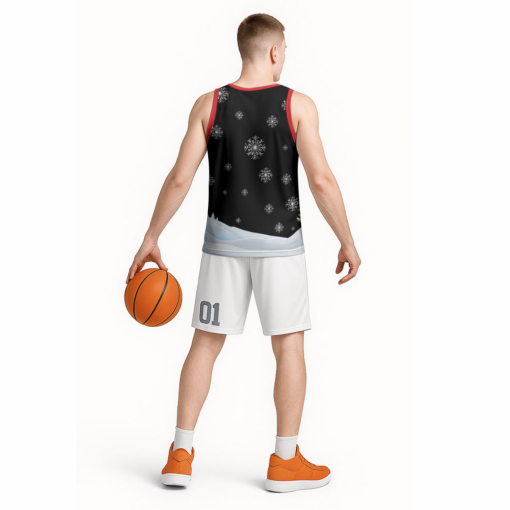 Polynesian Santa Claus Costume Funny Basketball Jersey LT03 - Polynesian Pride