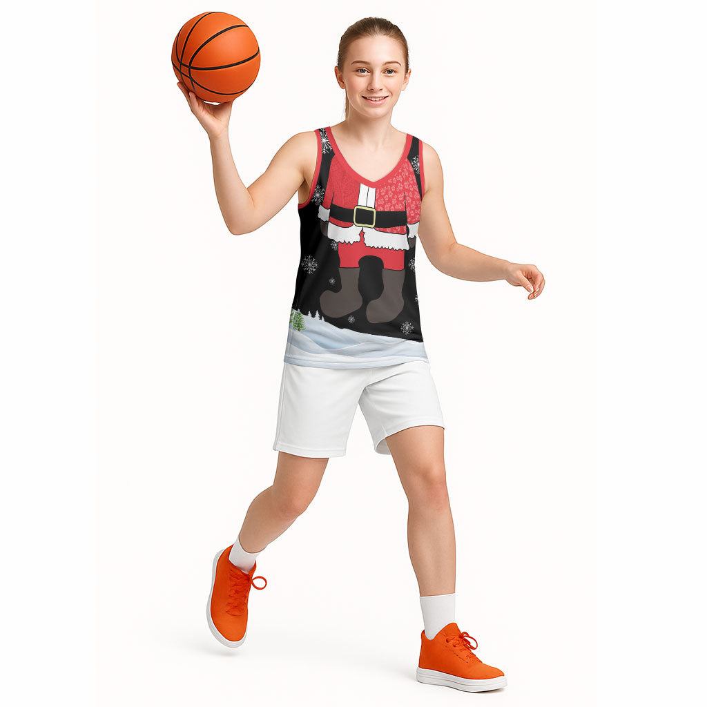 Polynesian Santa Claus Costume Funny Basketball Jersey LT03 - Polynesian Pride
