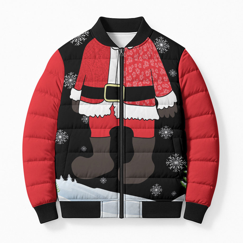 Polynesian Santa Claus Costume Funny Bomber Puffer Jacket LT03 Unisex Multicolor - Polynesian Pride