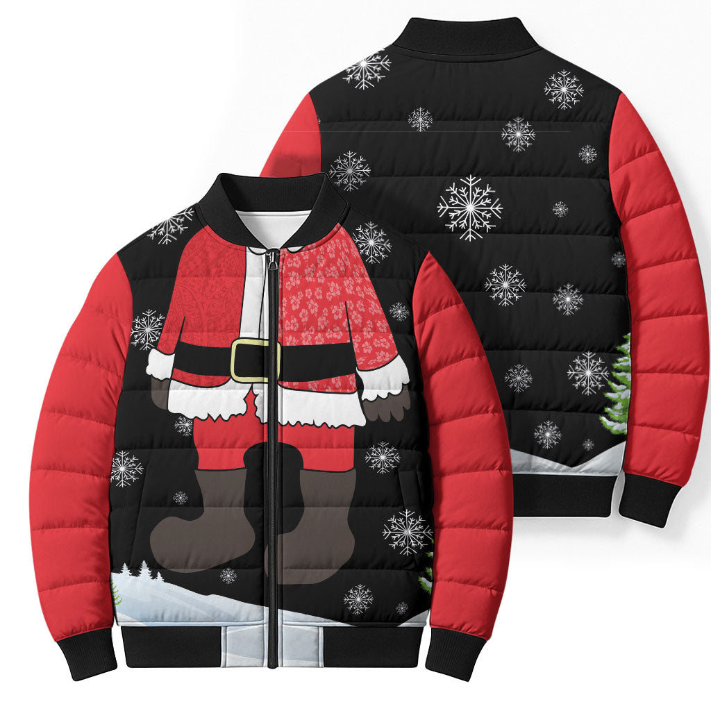 Polynesian Santa Claus Costume Funny Bomber Puffer Jacket LT03 - Polynesian Pride