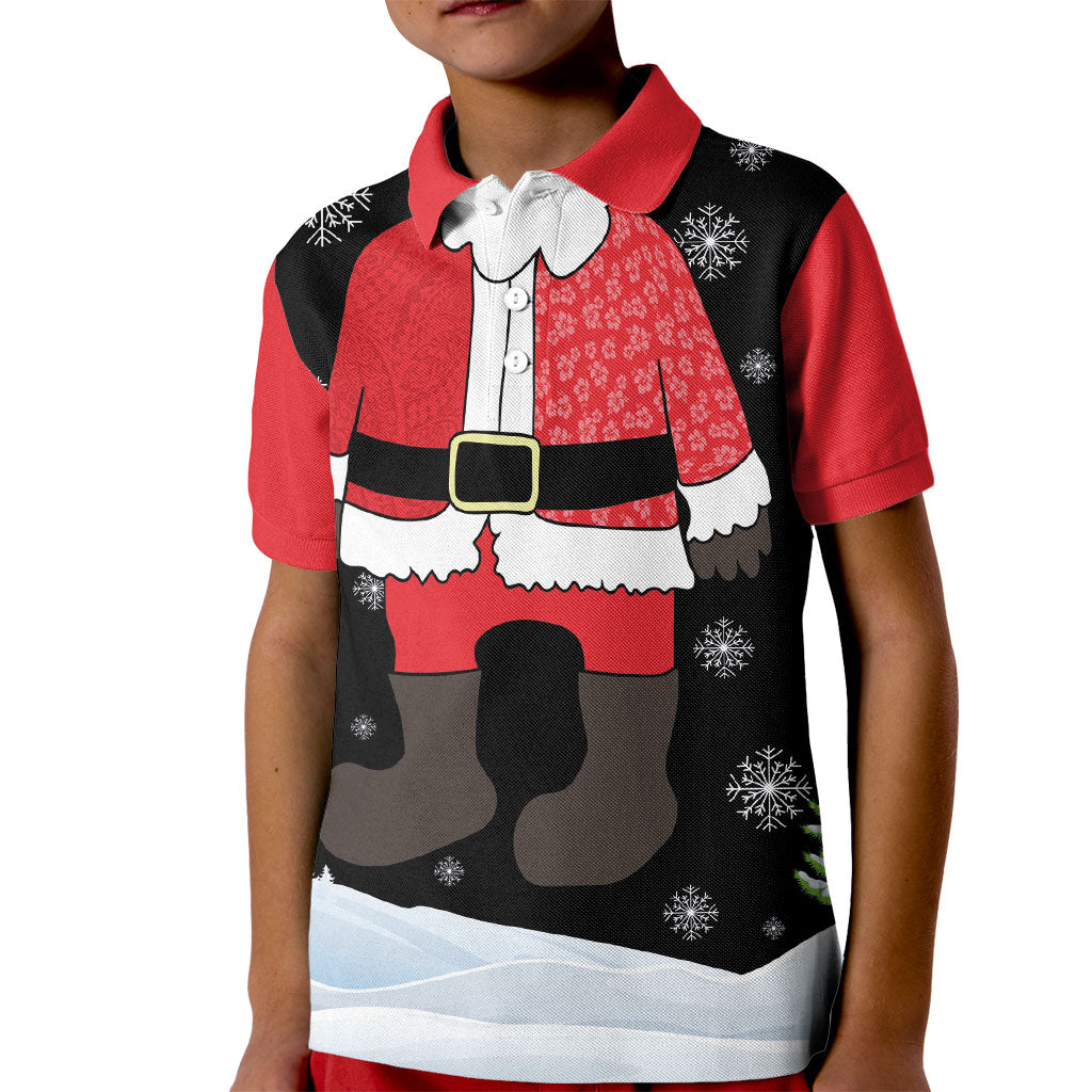 Polynesian Santa Claus Costume Funny Kid Polo Shirt LT03 Kid Multicolor - Polynesian Pride