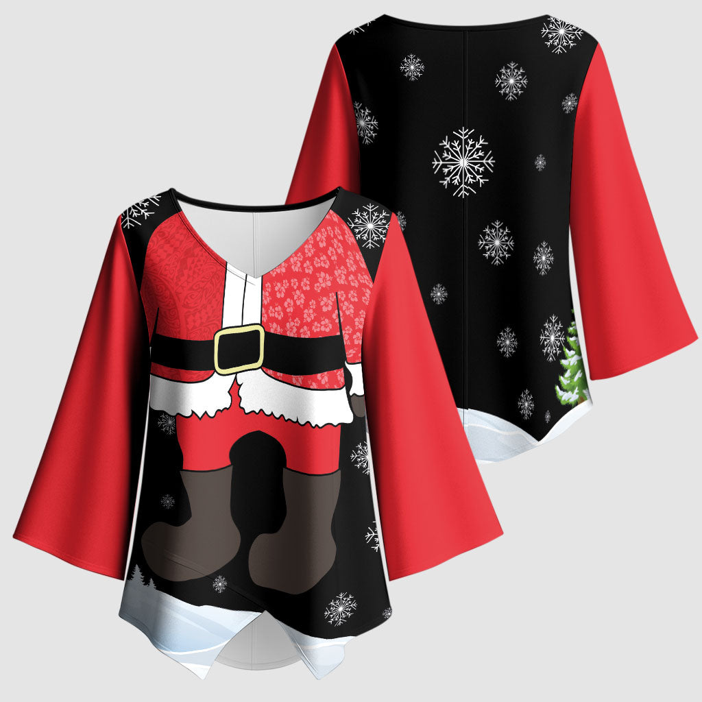 Polynesian Santa Claus Costume Funny Kimono Sleeve Blouse LT03 - Polynesian Pride