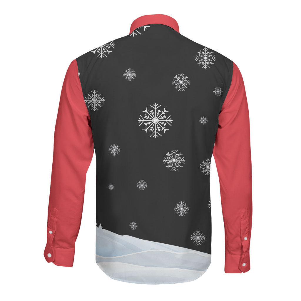 Polynesian Santa Claus Costume Funny Long Sleeve Button Shirt LT03 - Polynesian Pride