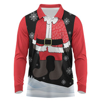 Polynesian Santa Claus Costume Funny Long Sleeve Polo Shirt LT03 Multicolor - Polynesian Pride