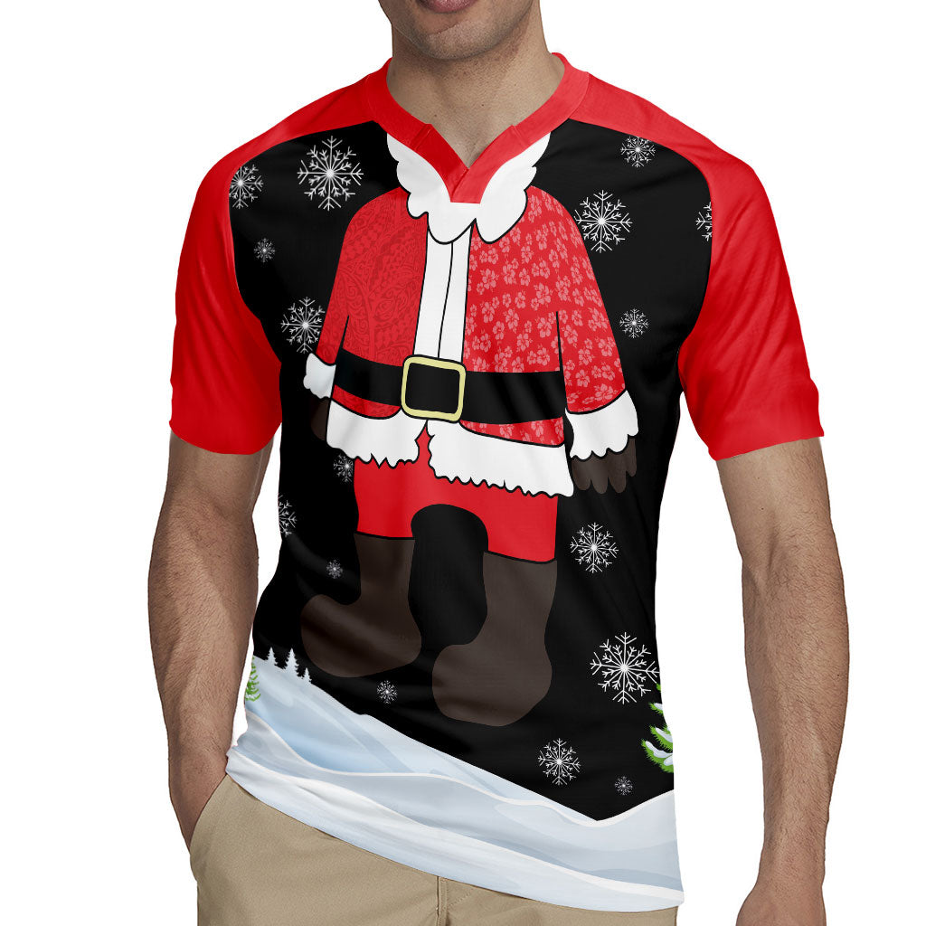 Polynesian Santa Claus Costume Funny Rugby Jersey LT03 - Polynesian Pride