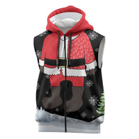 Polynesian Santa Claus Costume Funny Sleeveless Zip Hoodie LT03 Multicolor - Polynesian Pride