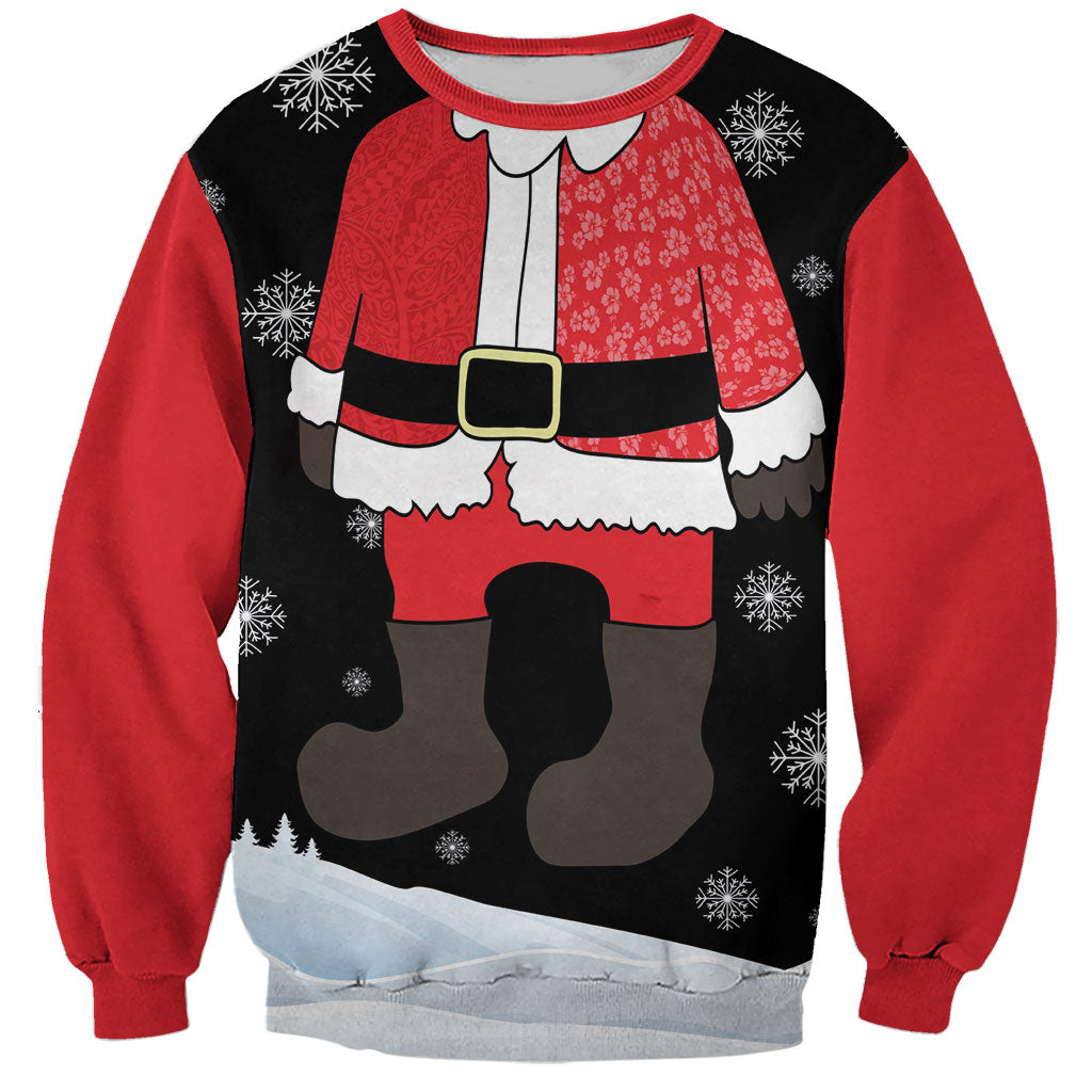 Polynesian Santa Claus Costume Funny Sweatshirt LT03 Unisex Multicolor - Polynesian Pride