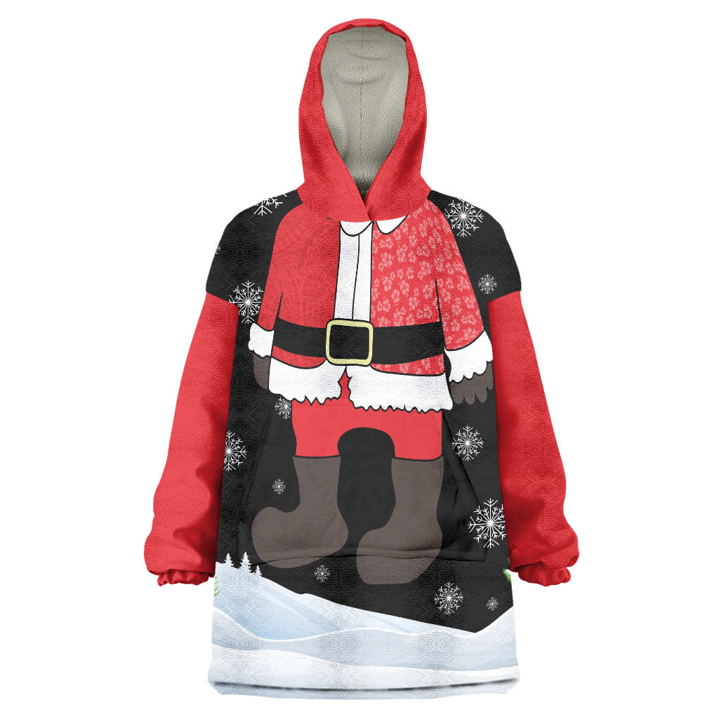 Polynesian Santa Claus Costume Funny Wearable Blanket Hoodie LT03 One Size Multicolor - Polynesian Pride