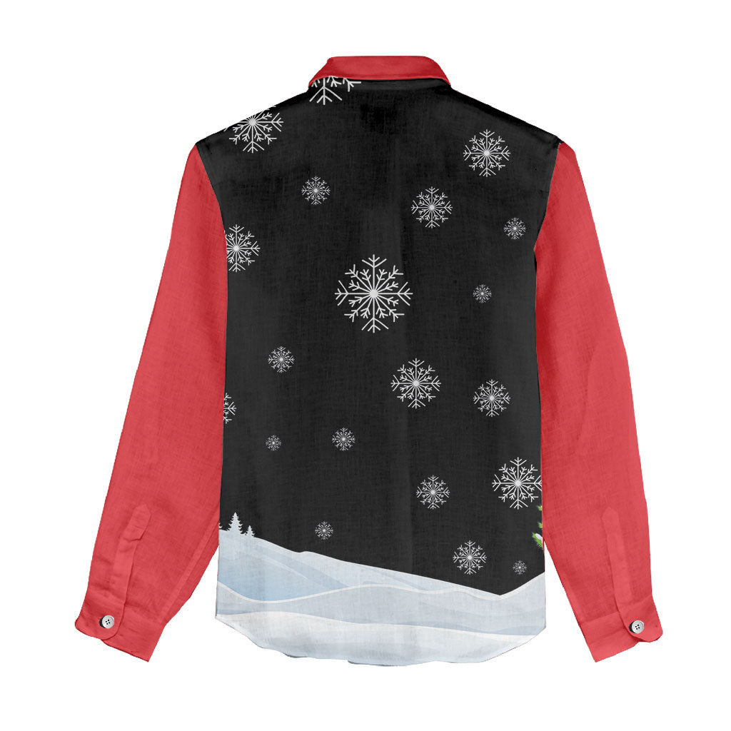 Polynesian Santa Claus Costume Funny Women Casual Shirt LT03 - Polynesian Pride