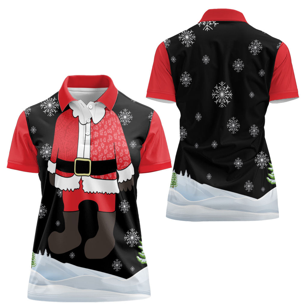 Polynesian Santa Claus Costume Funny Women Polo Shirt LT03 - Polynesian Pride