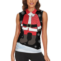 Polynesian Santa Claus Costume Funny Women Sleeveless Polo Shirt LT03 - Polynesian Pride