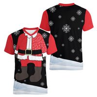 Polynesian Santa Claus Costume Funny Women V-Neck T-Shirt LT03 - Polynesian Pride