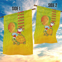 Hawaiian Mango Mele Kalikimaka Garden Flag Santa Claus Surfing with Turtle Mango Christmas LT03 - Polynesian Pride