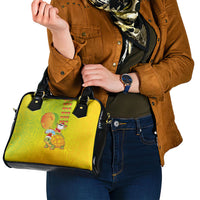 Hawaiian Mango Mele Kalikimaka Shoulder Handbag Santa Claus Surfing with Turtle Mango Christmas LT03 - Polynesian Pride