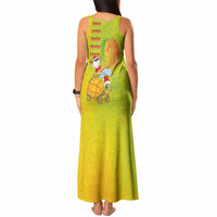 Hawaiian Mango Mele Kalikimaka Tank Maxi Dress Santa Claus Surfing with Turtle Mango Christmas LT03 - Polynesian Pride