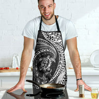 Hawaiian Turtle and Shark Apron Kakau Tribal with Polynesian Pattern Black Color LT03 - Polynesian Pride