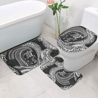 Hawaiian Turtle and Shark Bathroom Set Kakau Tribal with Polynesian Pattern Black Color LT03 - Polynesian Pride