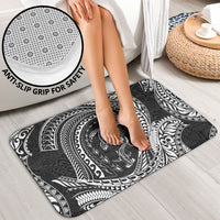 Hawaiian Turtle and Shark Bathroom Set Kakau Tribal with Polynesian Pattern Black Color LT03 - Polynesian Pride