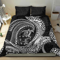 Hawaiian Turtle and Shark Bedding Set Kakau Tribal with Polynesian Pattern Black Color LT03 - Polynesian Pride