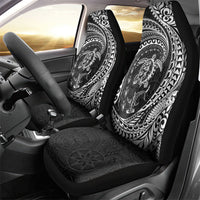 Hawaiian Turtle and Shark Car Seat Cover Kakau Tribal with Polynesian Pattern Black Color LT03 - Polynesian Pride