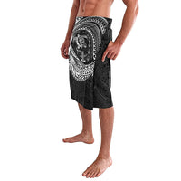 Hawaiian Turtle and Shark Lavalava Kakau Tribal with Polynesian Pattern Black Color LT03 - Polynesian Pride