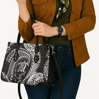 Hawaiian Turtle and Shark Leather Bag Kakau Tribal with Polynesian Pattern Black Color LT03 - Polynesian Pride
