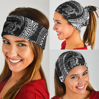 Hawaiian Turtle and Shark Neck Gaiter Kakau Tribal with Polynesian Pattern Black Color LT03 - Polynesian Pride