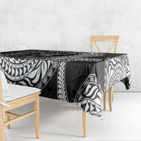 Hawaiian Turtle and Shark Tablecloth Kakau Tribal with Polynesian Pattern Black Color LT03 - Polynesian Pride