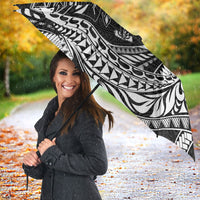 Hawaiian Turtle and Shark Umbrella Kakau Tribal with Polynesian Pattern Black Color LT03 - Polynesian Pride