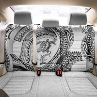 Hawaiian Turtle and Shark Back Car Seat Cover Kakau Tribal with Polynesian Pattern White Color LT03 - Polynesian Pride