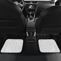 Hawaiian Turtle and Shark Car Mats Kakau Tribal with Polynesian Pattern White Color LT03 Set 2pcs - Back White - Polynesian Pride