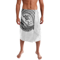 Hawaiian Turtle and Shark Lavalava Kakau Tribal with Polynesian Pattern White Color LT03 White - Polynesian Pride