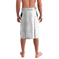 Hawaiian Turtle and Shark Lavalava Kakau Tribal with Polynesian Pattern White Color LT03 - Polynesian Pride