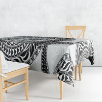 Hawaiian Turtle and Shark Tablecloth Kakau Tribal with Polynesian Pattern White Color LT03 - Polynesian Pride
