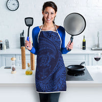Hawaiian Turtle and Shark Apron Kakau Tribal with Polynesian Pattern Blue Color LT03 - Polynesian Pride