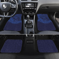 Hawaiian Turtle and Shark Car Mats Kakau Tribal with Polynesian Pattern Blue Color LT03 Set 4pcs Blue - Polynesian Pride