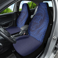 Hawaiian Turtle and Shark Car Seat Cover Kakau Tribal with Polynesian Pattern Blue Color LT03 - Polynesian Pride