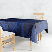 Hawaiian Turtle and Shark Tablecloth Kakau Tribal with Polynesian Pattern Blue Color LT03 - Polynesian Pride