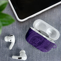 Hawaiian Turtle and Shark AirPods Case Kakau Tribal with Polynesian Pattern Purple Color LT03 - Polynesian Pride