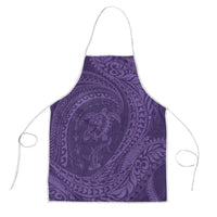 Hawaiian Turtle and Shark Apron Kakau Tribal with Polynesian Pattern Purple Color LT03 Purple - Polynesian Pride
