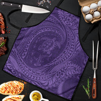 Hawaiian Turtle and Shark Apron Kakau Tribal with Polynesian Pattern Purple Color LT03 Purple - Polynesian Pride