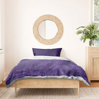Hawaiian Turtle and Shark Bedding Set Kakau Tribal with Polynesian Pattern Purple Color LT03 - Polynesian Pride