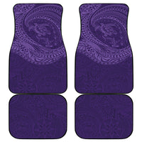 Hawaiian Turtle and Shark Car Mats Kakau Tribal with Polynesian Pattern Purple Color LT03 - Polynesian Pride