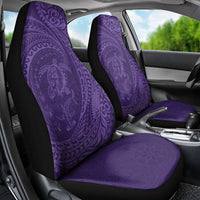 Hawaiian Turtle and Shark Car Seat Cover Kakau Tribal with Polynesian Pattern Purple Color LT03 - Polynesian Pride