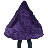 Hawaiian Turtle and Shark Cloak Kakau Tribal with Polynesian Pattern Purple Color LT03 Unisex Purple - Polynesian Pride
