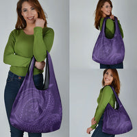 Hawaiian Turtle and Shark Grocery Bag Kakau Tribal with Polynesian Pattern Purple Color LT03 - Polynesian Pride