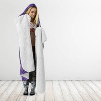 Hawaiian Turtle and Shark Hooded Blanket Kakau Tribal with Polynesian Pattern Purple Color LT03 - Polynesian Pride